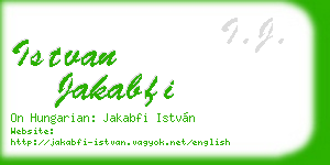 istvan jakabfi business card