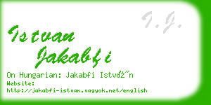 istvan jakabfi business card